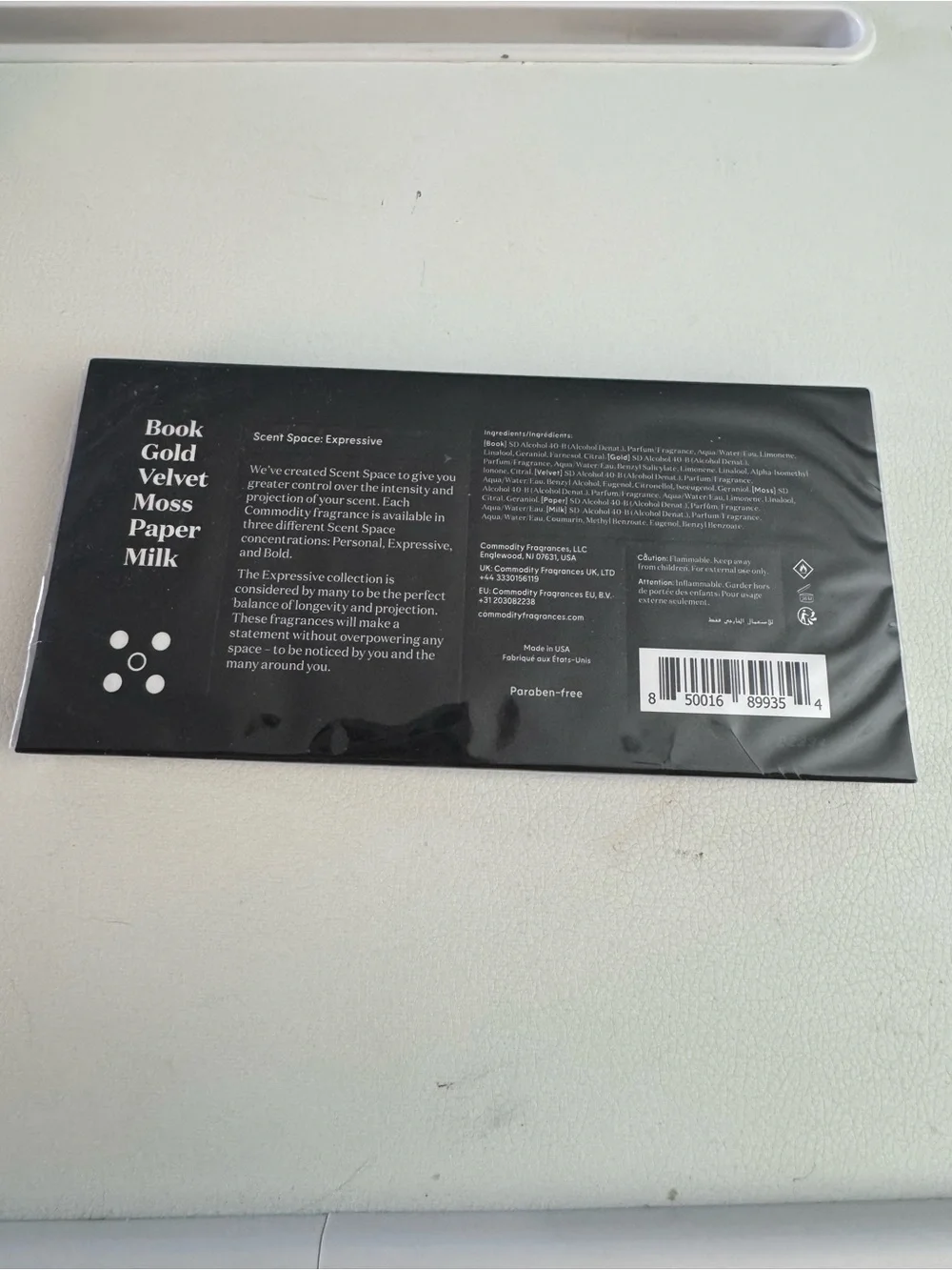 Commodity Scent Space: Expressive Set